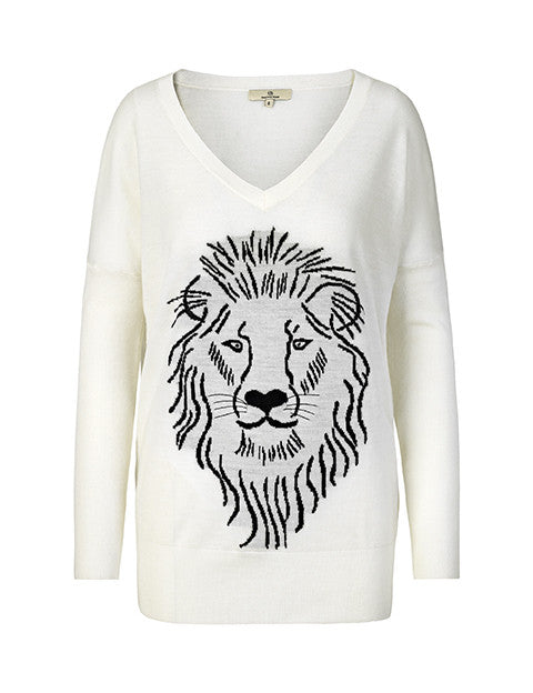 
                
                    Load image into Gallery viewer, 1376 Bat knit Lion Off white
                
            