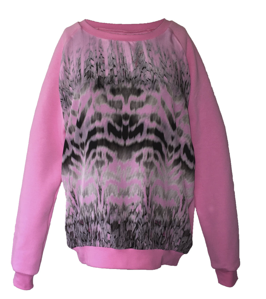 
                
                    Load image into Gallery viewer, 1381 Silk front sweatshirt Susan Pink
                
            