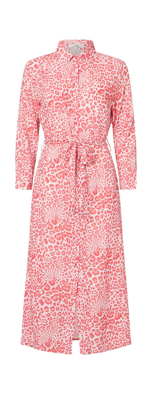 
                
                    Load image into Gallery viewer, 2357 My shirt dress Wildlife Red
                
            