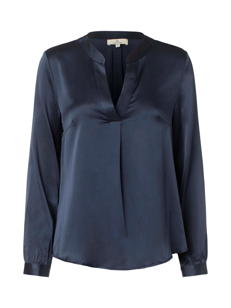 2806 Spark blouse Solid Navy – Charlotte Sparre