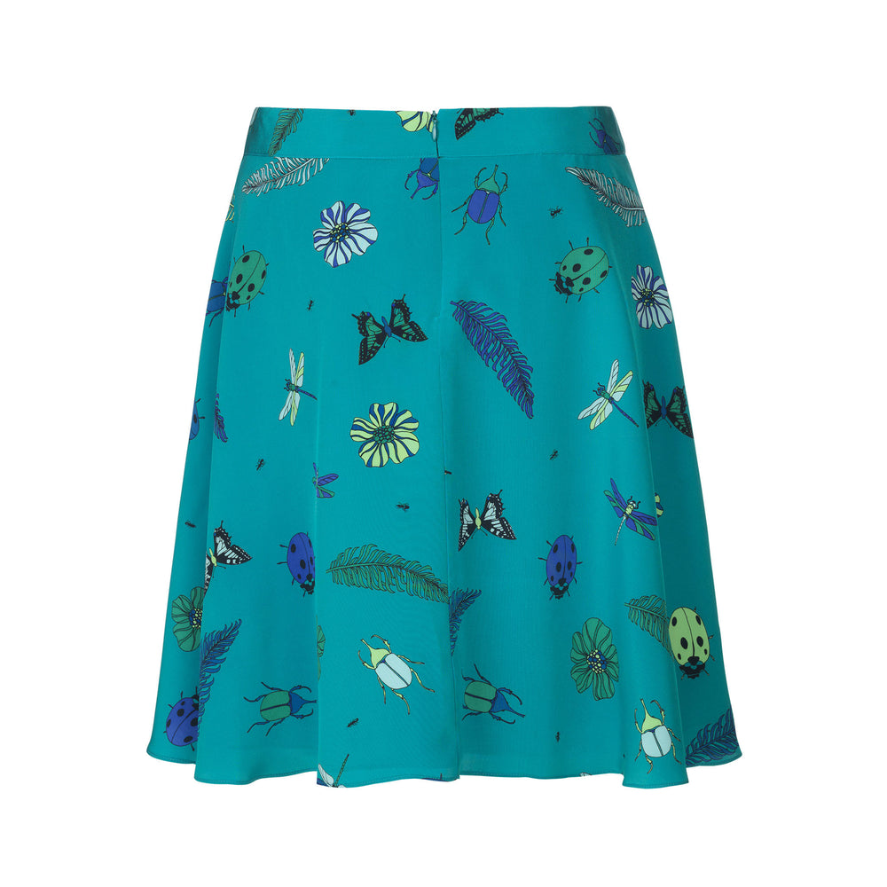 1125 Round skirt Summer garden Turquoise